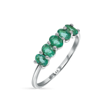 Oval Emerald Five-Stone Ring