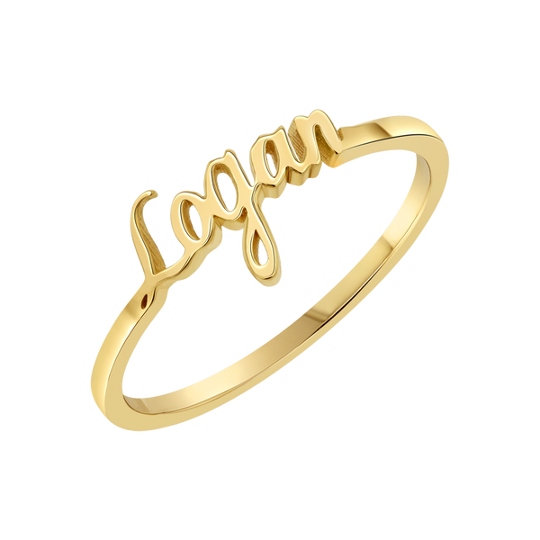 Personalized Gold Name Ring Gold Oval Engraving Ring, Personalized Engraved  Signet Stacking Ring Custom Name Jewelry Initials Ring | Benati
