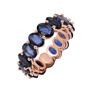 Rose gold 2025 sapphire band