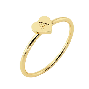 Petit Initial Heart Ring