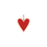 Enamel Elongated Heart Charm