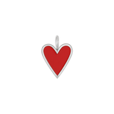 Enamel Elongated Heart Charm
