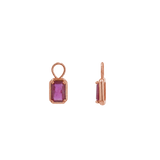 Gemstone Emerald Huggie Charms