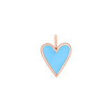 Enamel Elongated Heart Charm