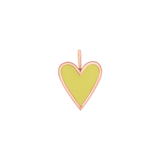 Enamel Elongated Heart Charm