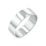 A solid, smooth, thick band in shiny white gold with engraved BG inside for Baby Gold. Real 14k yellow gold and good for stacking