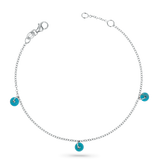 Turquoise Bead Charm Bracelet
