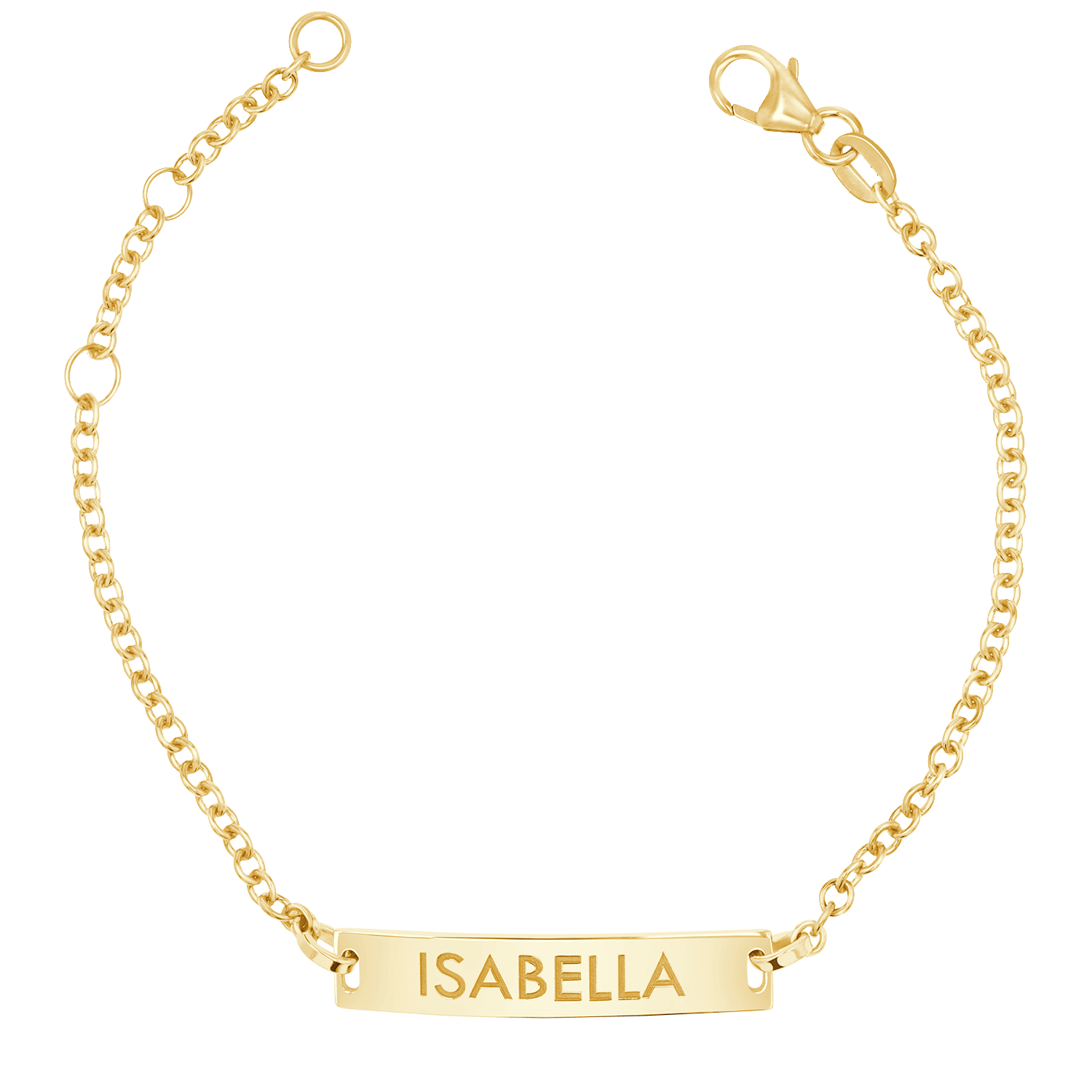 Baby engraved bracelet gold clearance