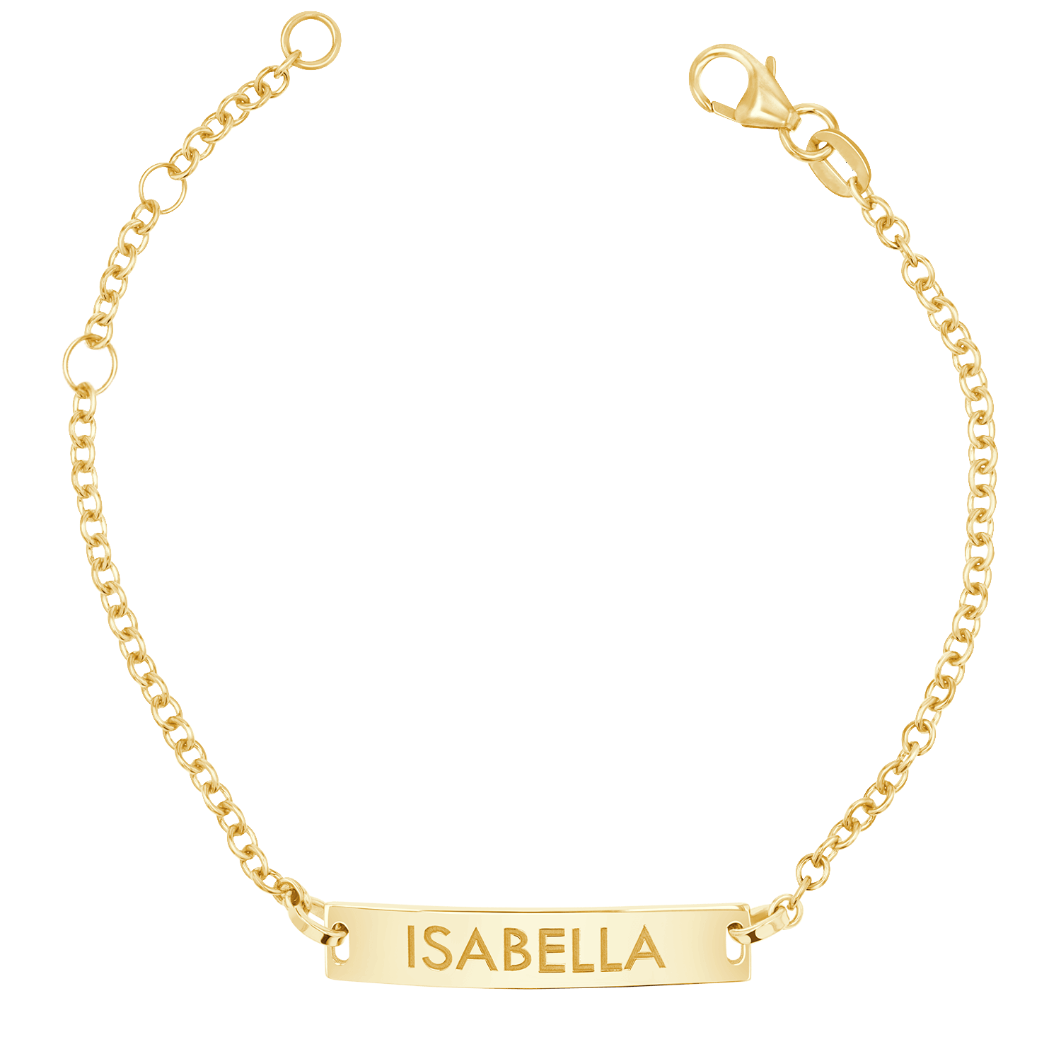 Personalized Gold Bracelet with Hand Stamped Initial Discs - Gracefully Made