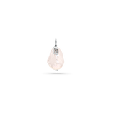 White baroque pearl with 14k white gold bail and custom 14k white gold personalized charm with initial.