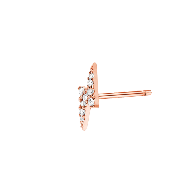 Diamond Lightning Bolt Stud Earrings