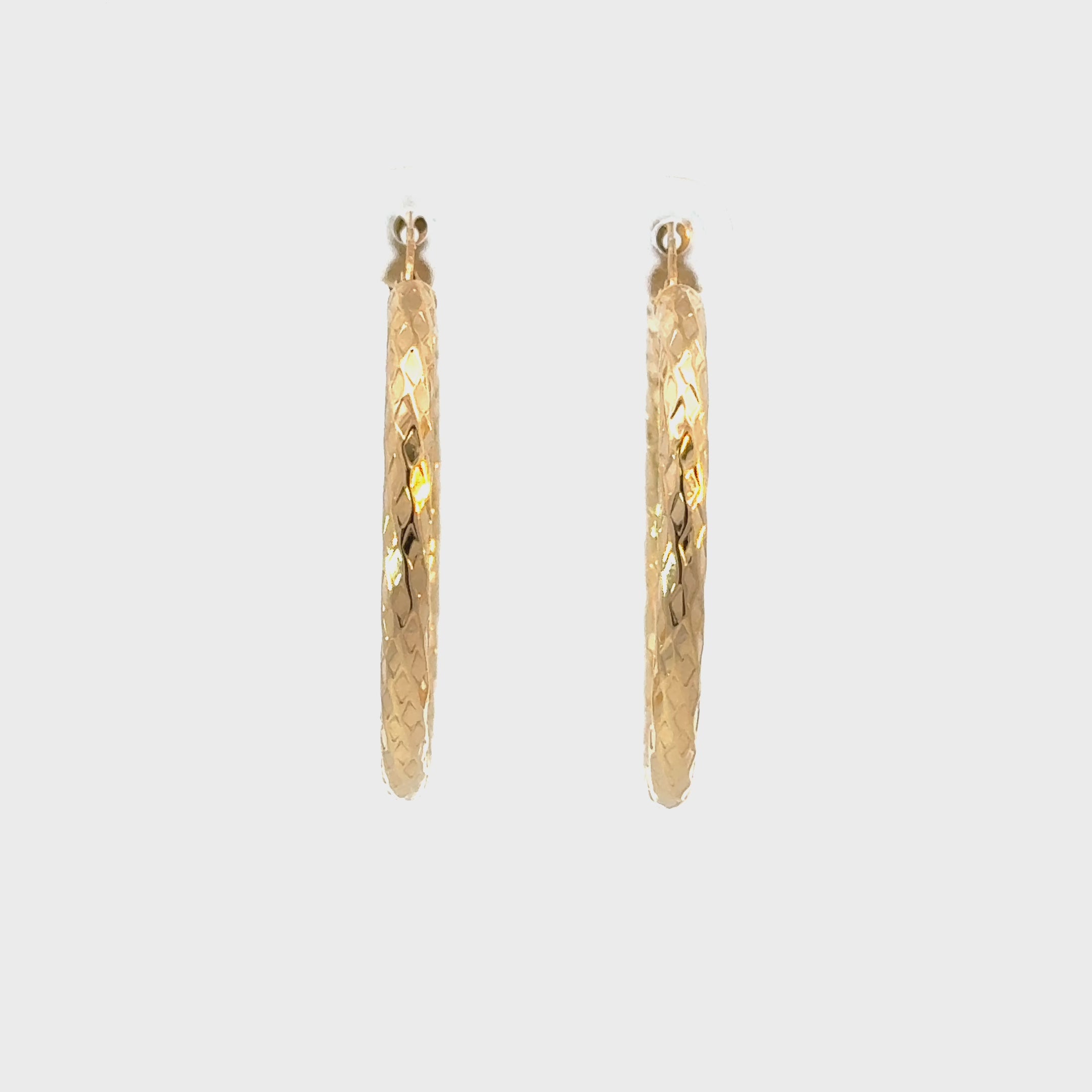 Serpentine Faceted Hoop Earrings - Image 3
