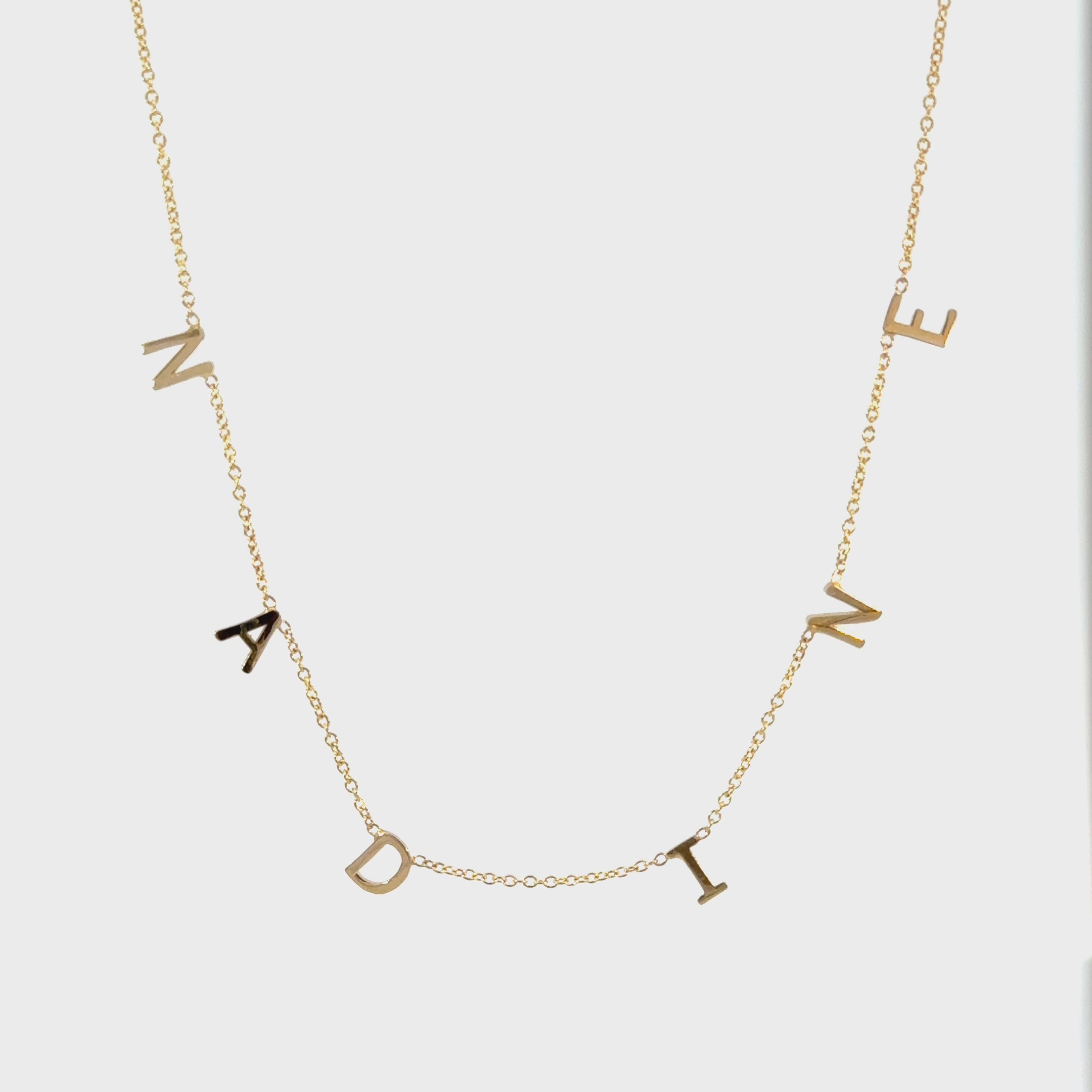 Mini Spaced Letter Necklace - Image 5
