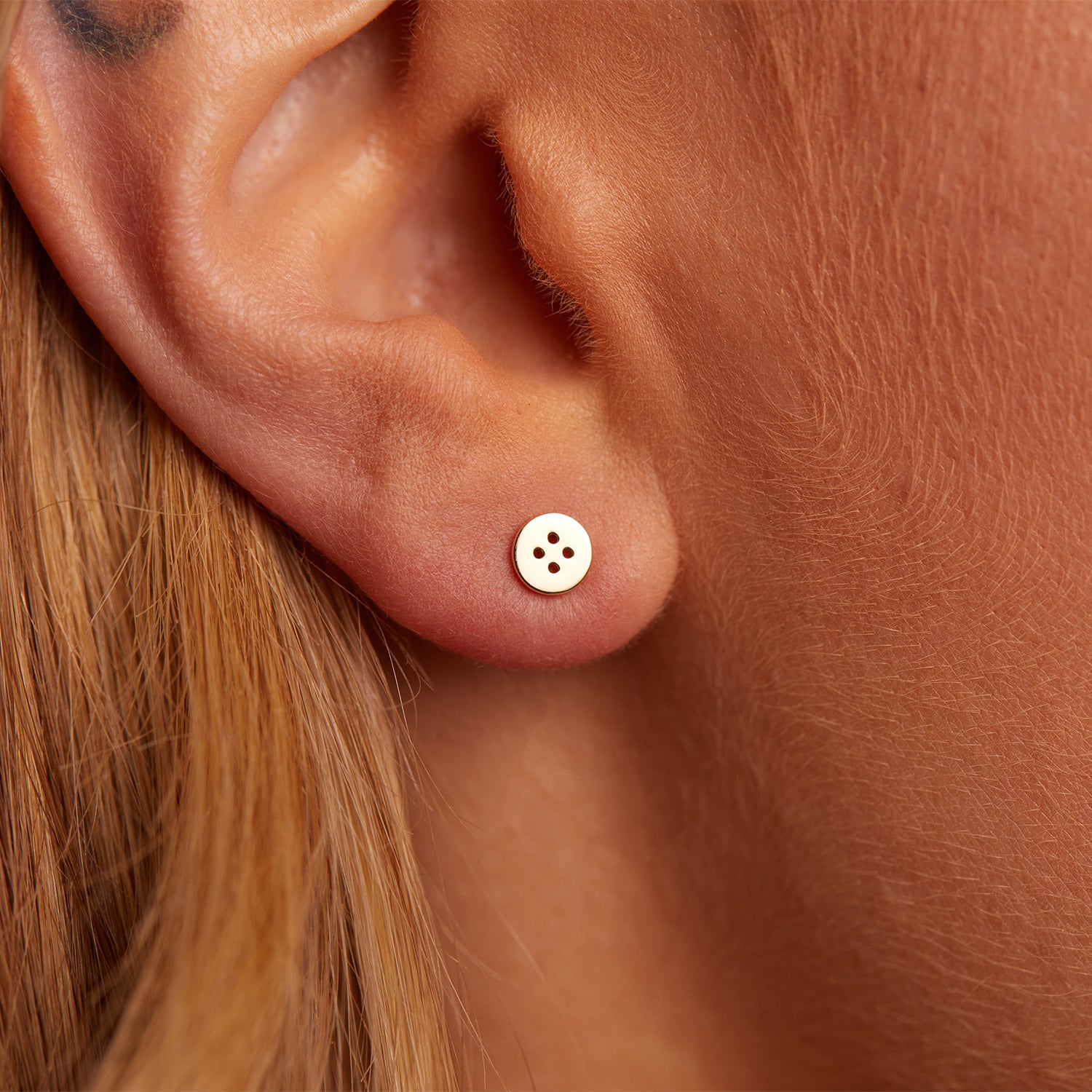 14K Gold Baby Gold Studs earrings - Main Image