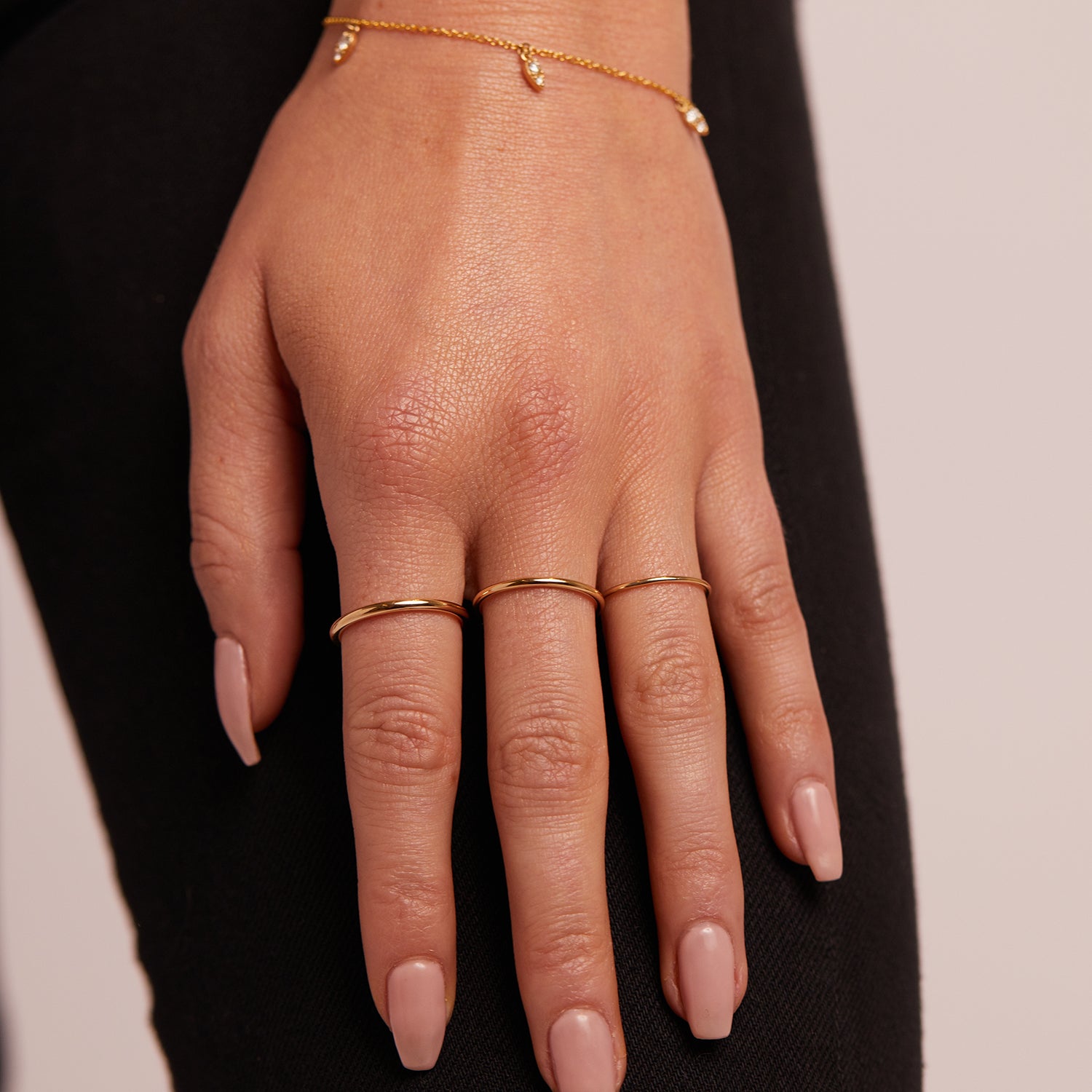 14K Gold 2mm Round Wire Stacking Band Ring – Baby Gold