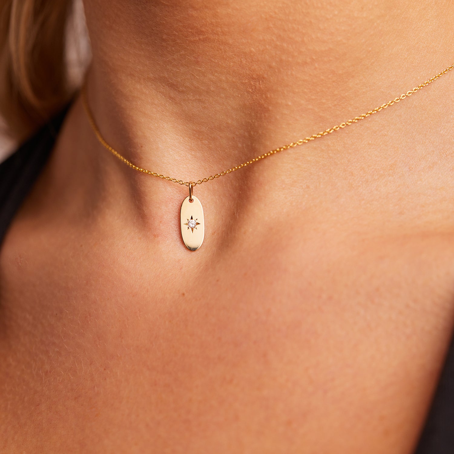 Oval Starset Diamond Initial Charm - Image 8