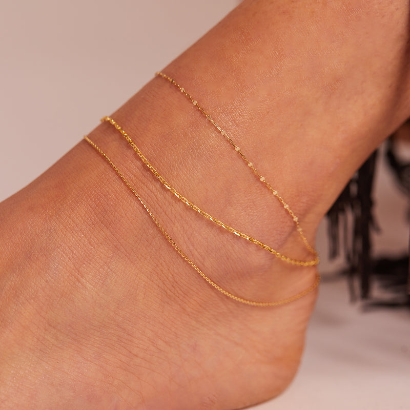 Diamond Cut Chain Anklet