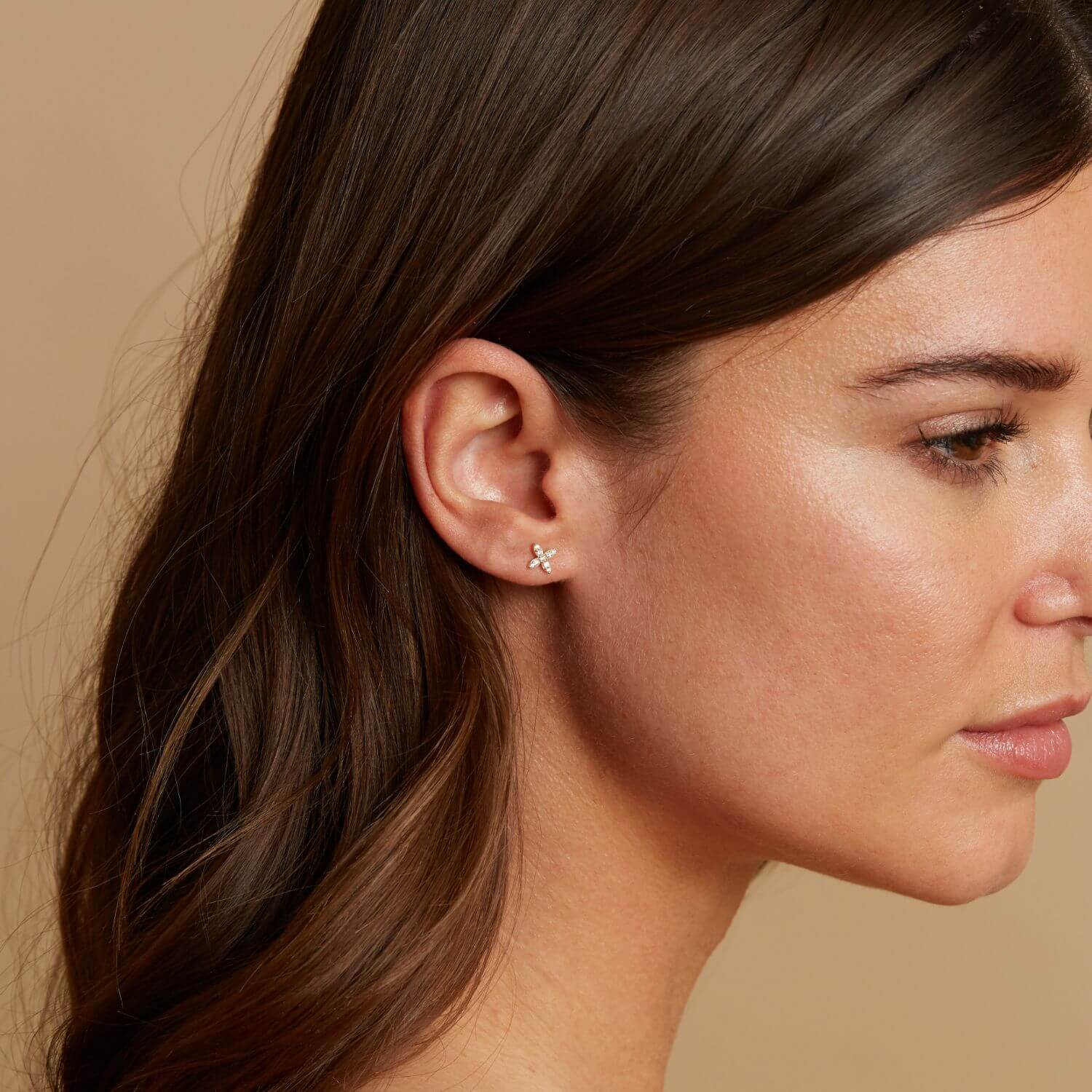 Floral Diamond Studs - Image 5