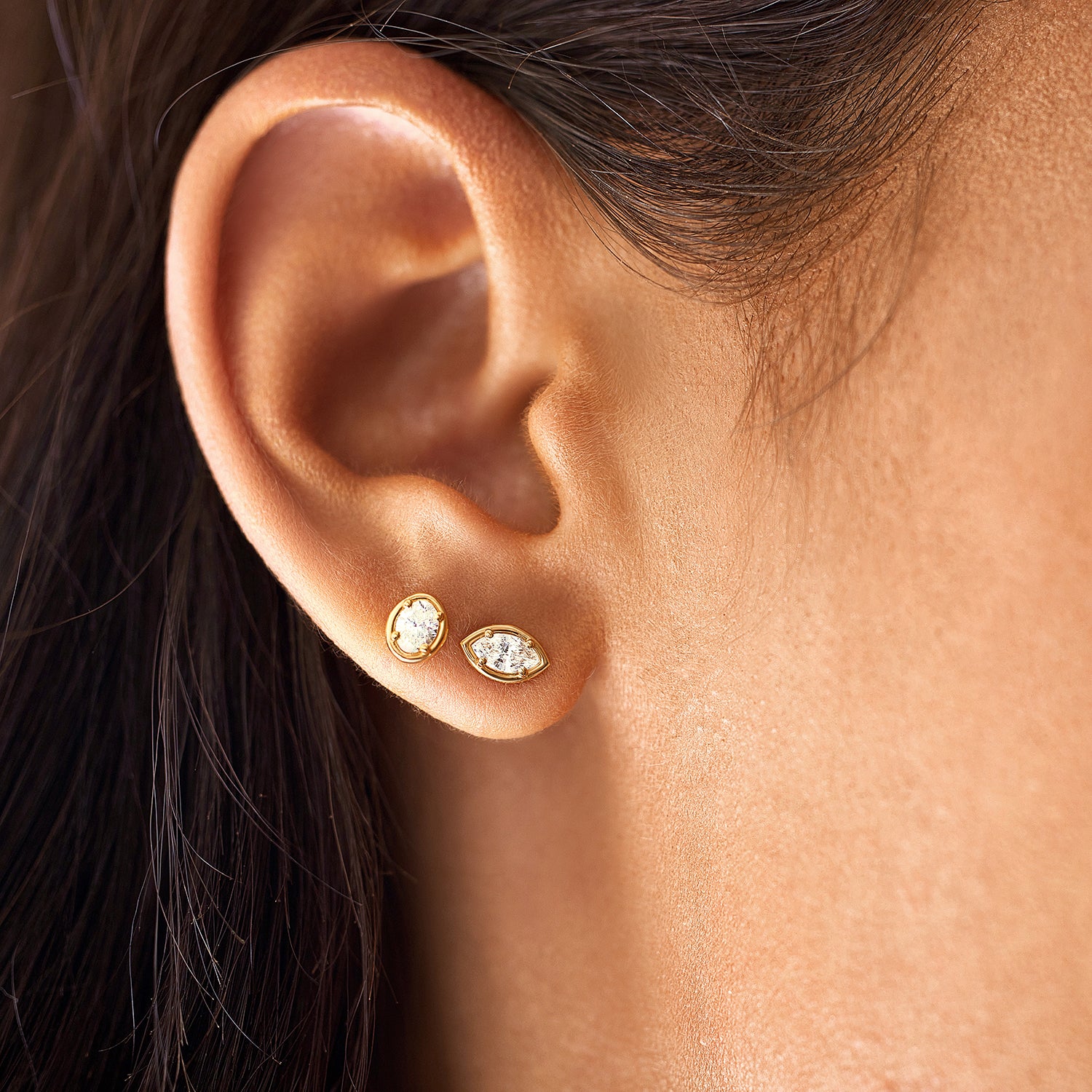 14Kt Gold 0.10 Ct Genuine Natural Diamond Baby Stud Earrings –  elizabethjewelrycompany
