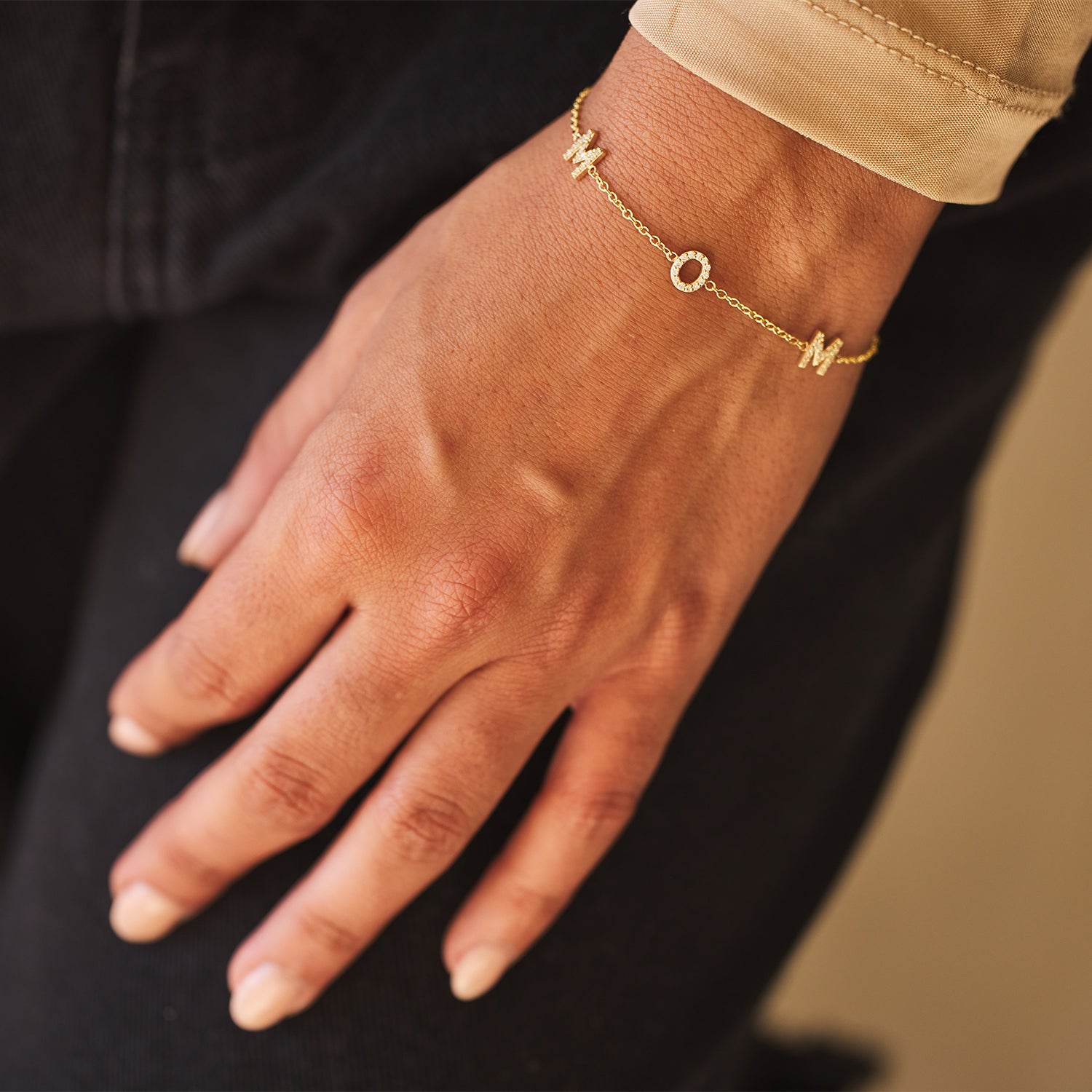 Diamond Spaced MOM Bracelet - Image 5