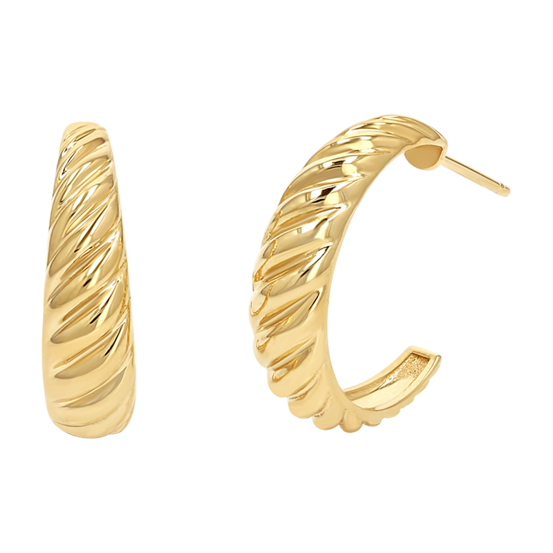 Celine Croissant Hoop Earrings