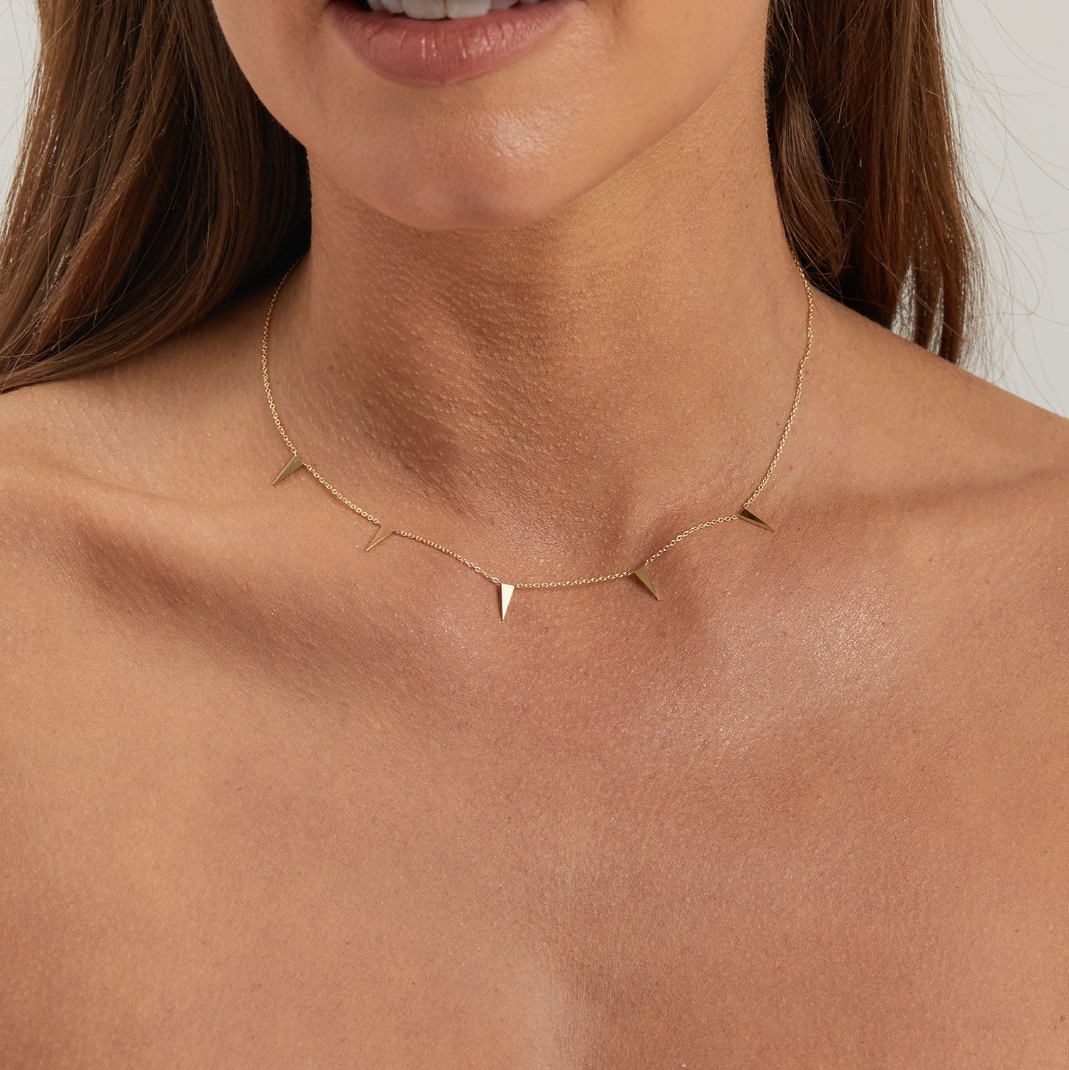 14K Gold Dainty Paperclip Chain Necklace – Baby Gold