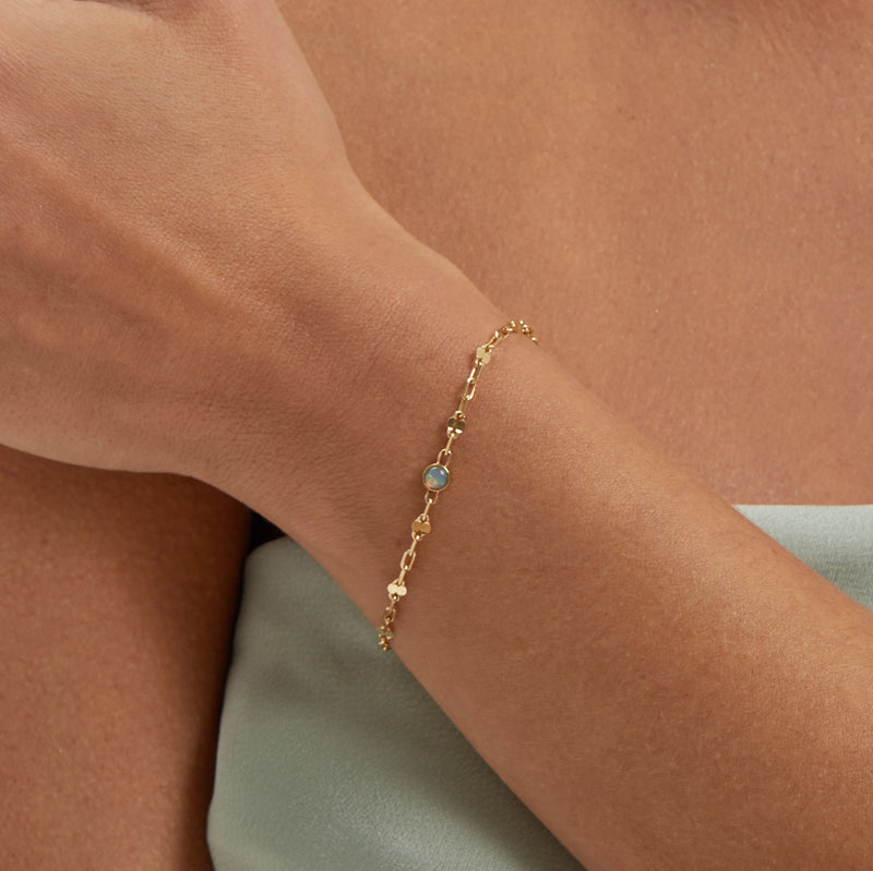 Opal Solitaire Sequin Bracelet