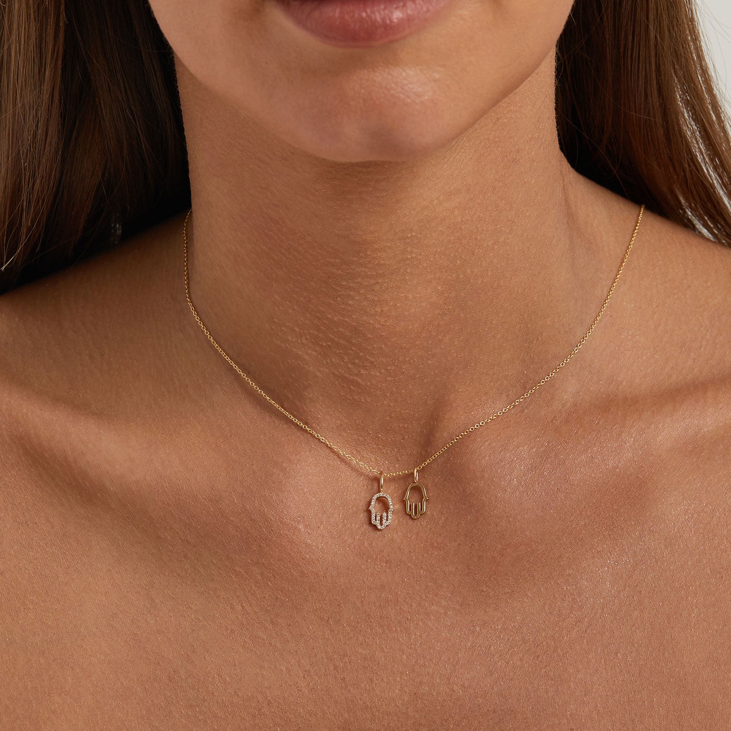 Petit Hamsa Diamond Charm - Image 5