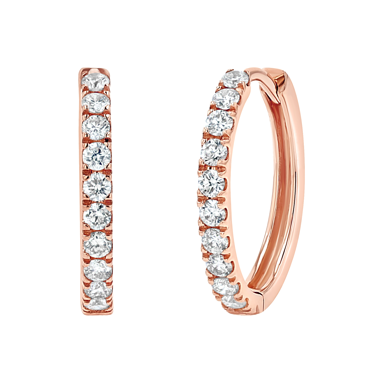 Grand Large Diamond Huggie Hoops - Image 4