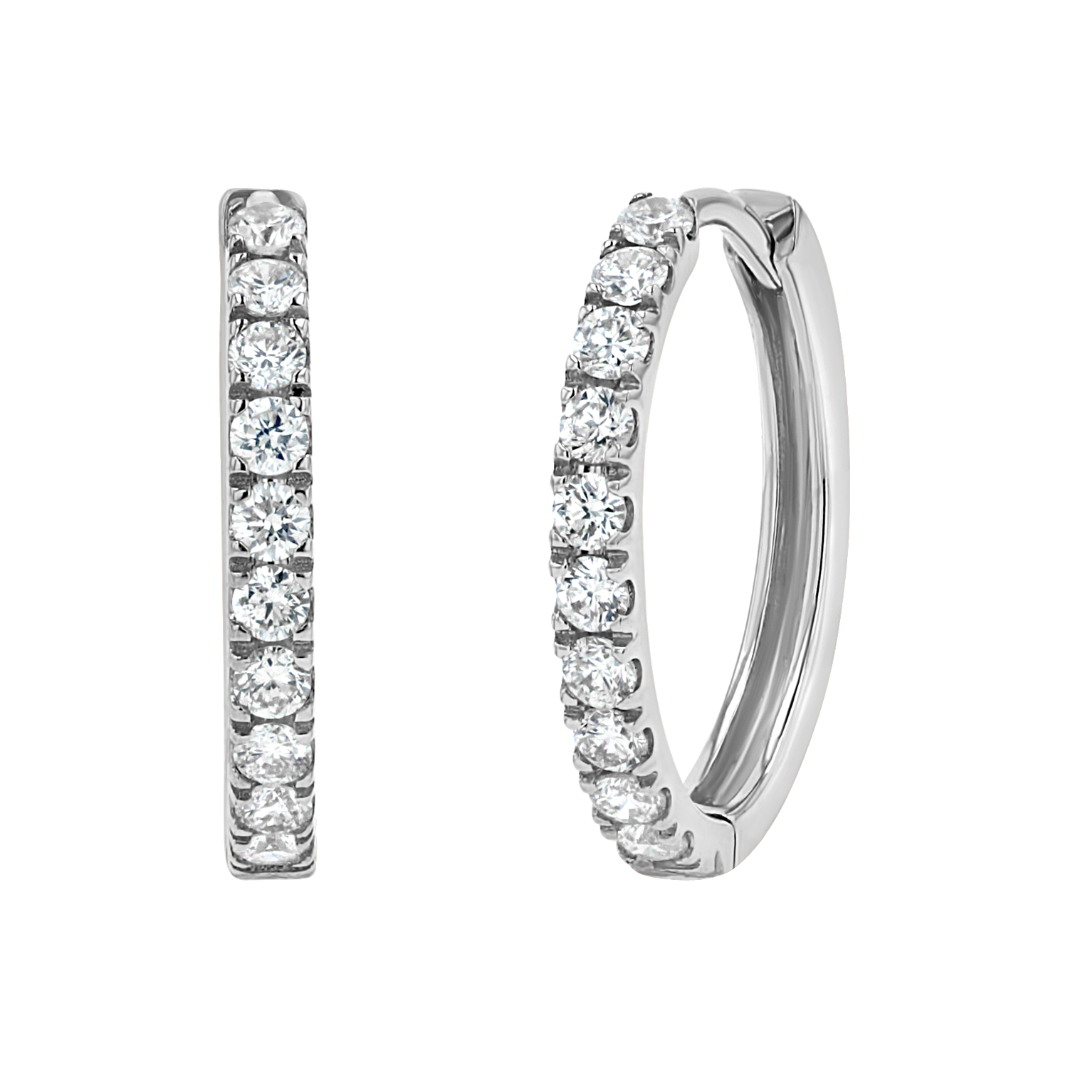 Grand Large Diamond Huggie Hoops - Image 3