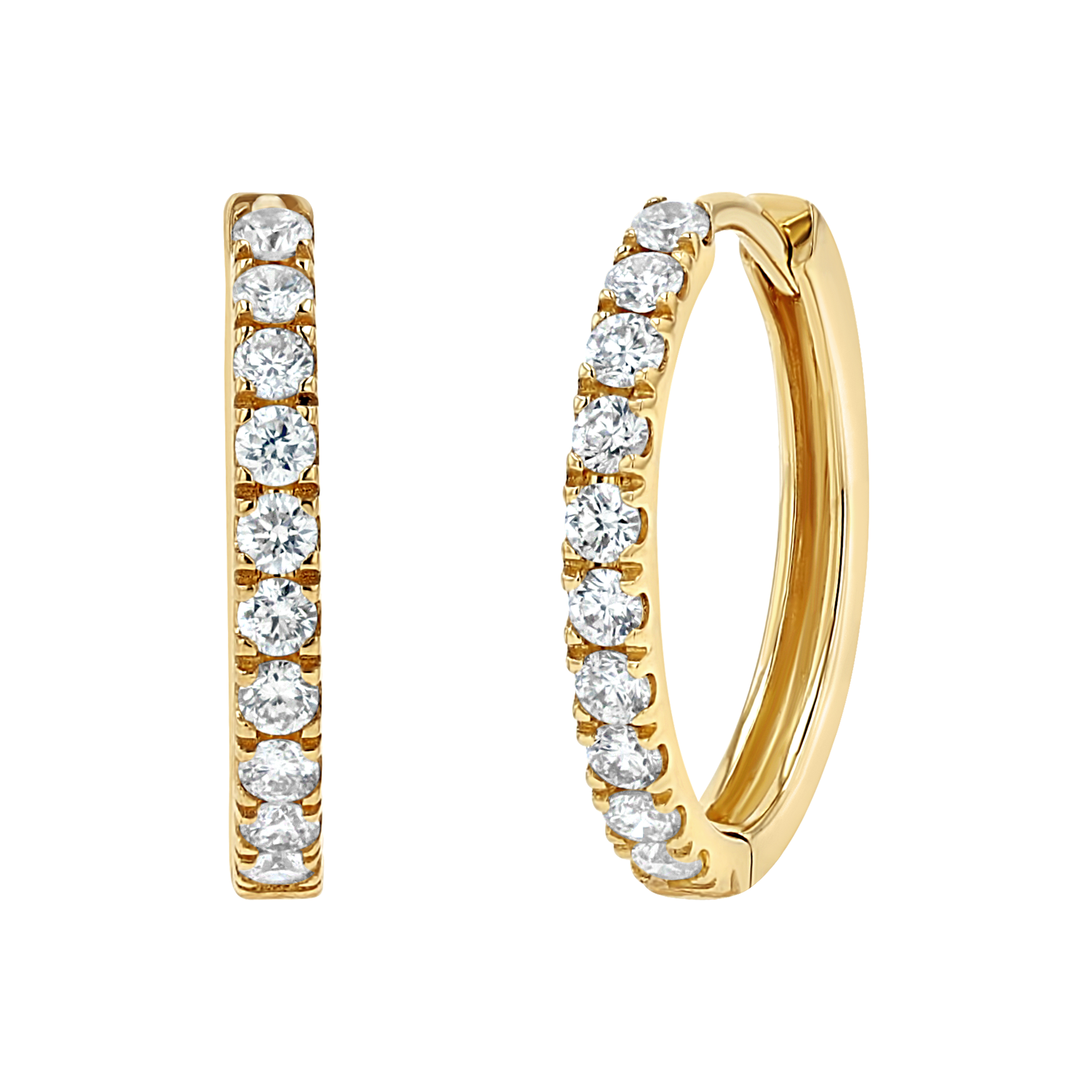 Grand Large Diamond Huggie Hoops - Image 2