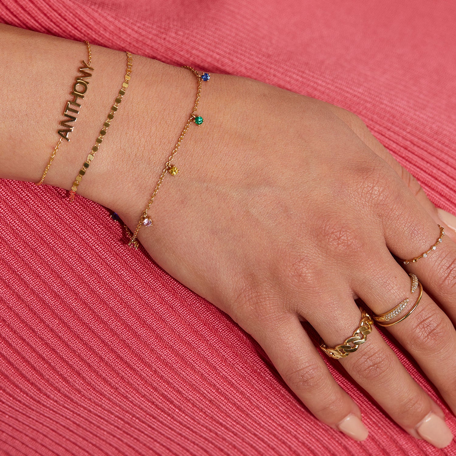 14K Gold Melrose Round Link Chain Bracelet – Baby Gold