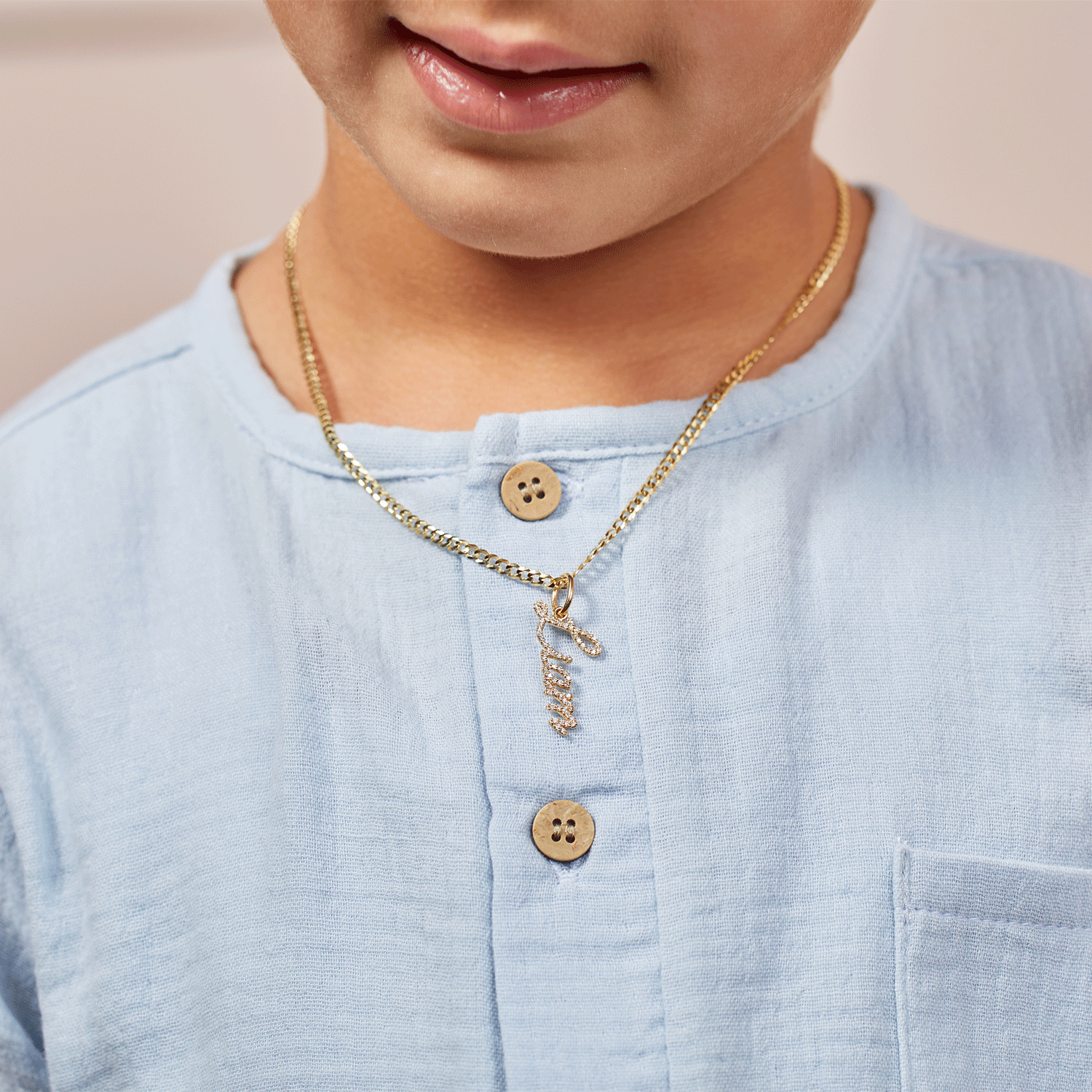 Kids Vertical Diamond Name Script Charm - Image 5