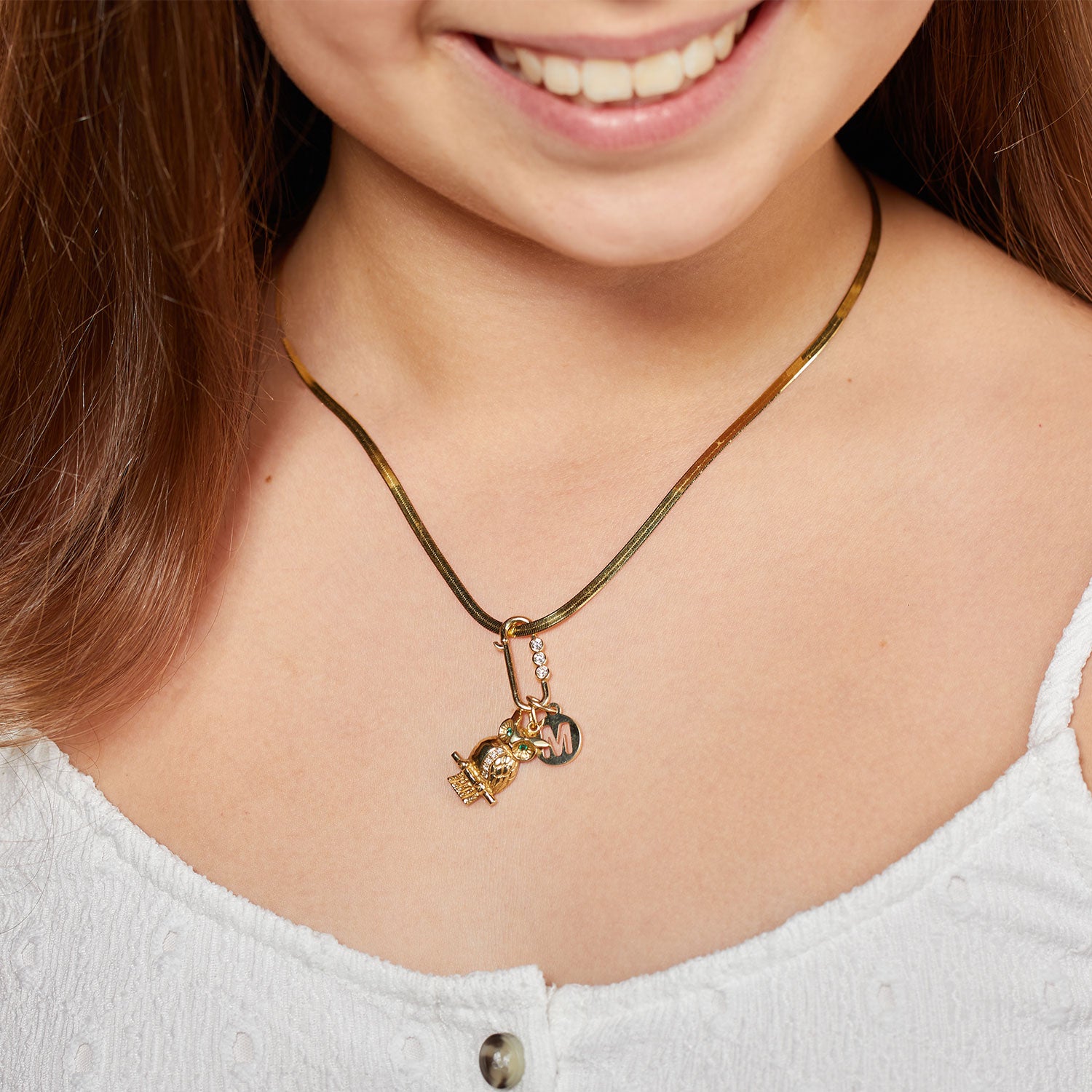 Kids Cut-Out Round Initial Letter Charm - Image 5