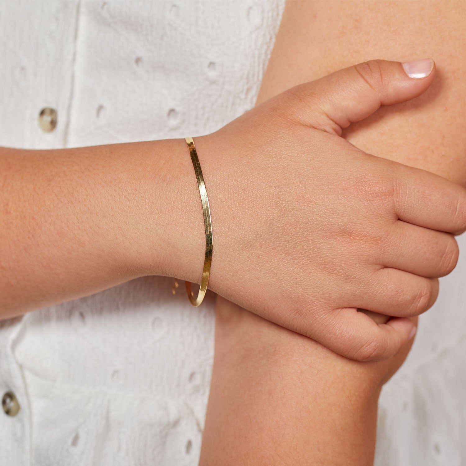 Thin herringbone bracelet Clearance