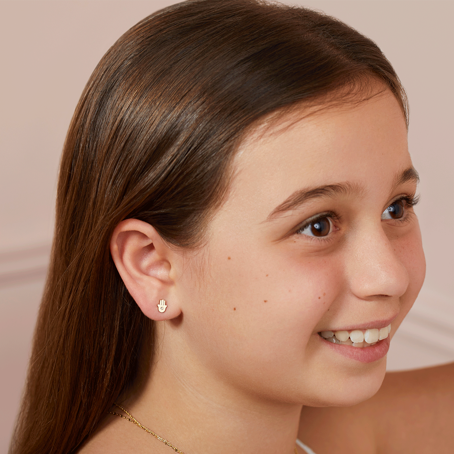 Children's diamond hot sale earrings