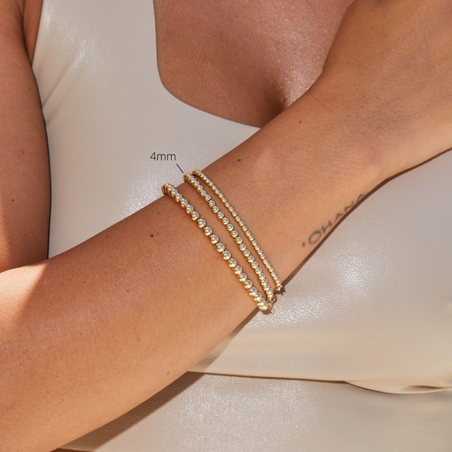 14k Gold Beads Bracelets, Gold Hematite Loose Beads