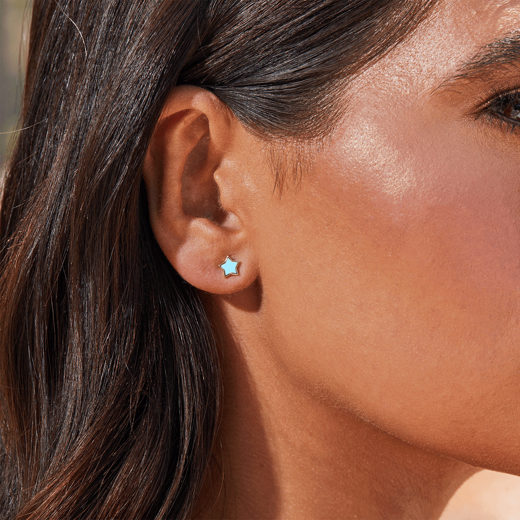 Twinkle Star Enamel Stud Earrings