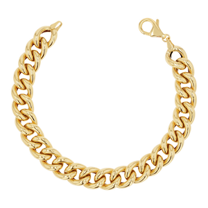 14K Chunky Cuban Link Chain Bracelet