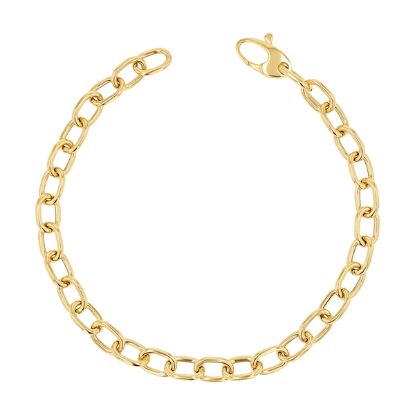 14k gold rolo link bracelet deals