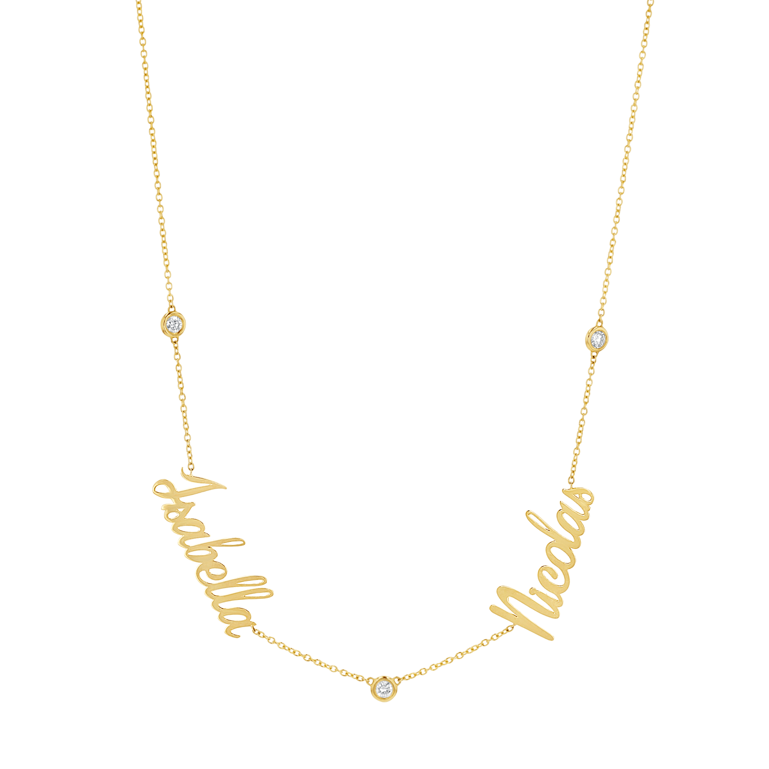 14K Gold Cable Chain Necklace 14K White Gold / 16 - 18 Adjustable by Baby Gold - Shop Custom Gold Jewelry