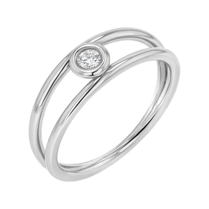 Bubble Solitaire Diamond Ring