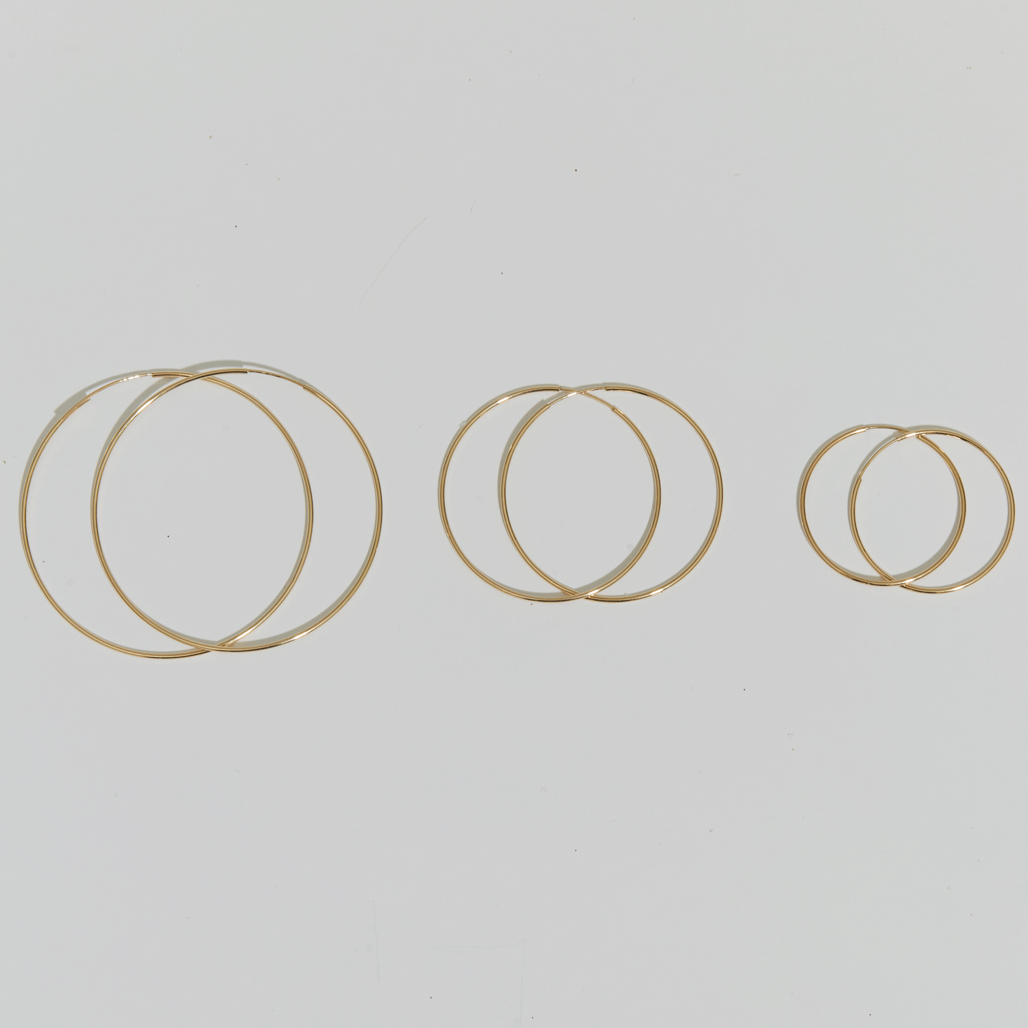 Baby Gold 4mm Gold Tube Hoop Earrings