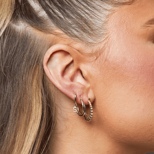 Two-Tone Double Hoop Earrings