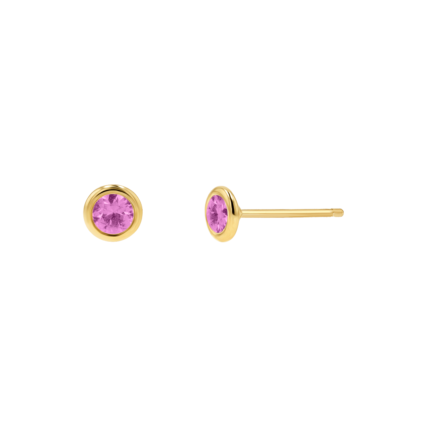 Gemstone Solitaire Bezel Studs - Image 2
