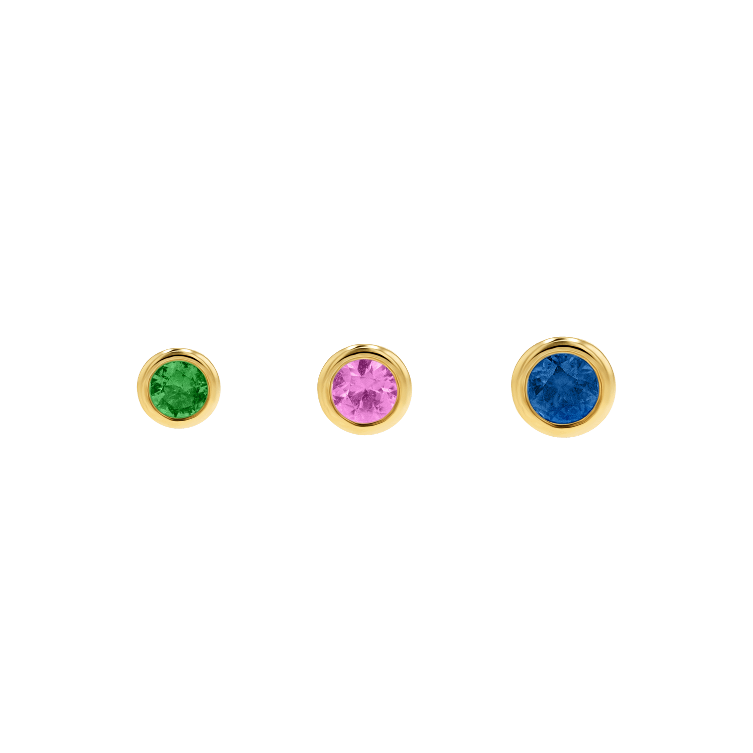Gemstone Solitaire Bezel Studs - Image 5
