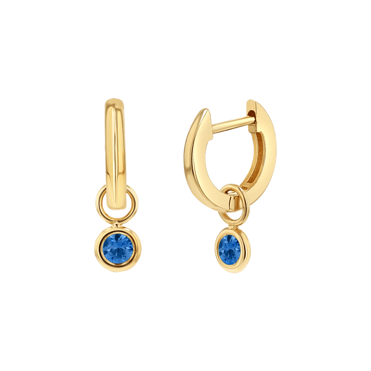 Gemstone Drop Huggies Hoops - Image 10