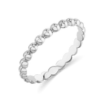 14K white gold dome eternity ring handcrafted infinity band stackable fine jewelry