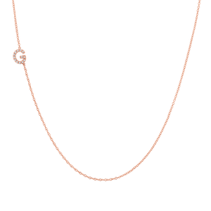 Diamond Asymmetrical Initial Necklace
