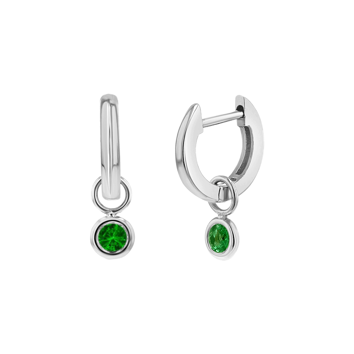 Gemstone Drop Huggies Hoops - Image 8